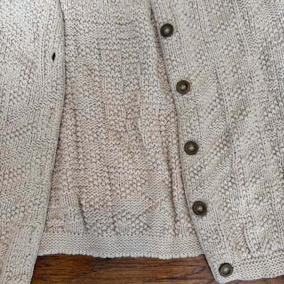 Cream Knit Button-Up Vest - Picture 2 of 8